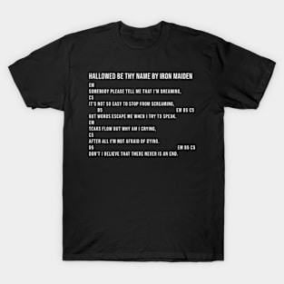 Hallowed Be Thy Name Chords Lyrics T-Shirt